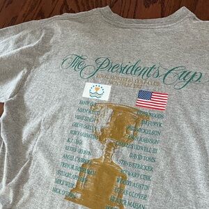 Vintage Presidents Cup 2007 Golf PGA Graphic Champion T-Shirt Tiger Woods
